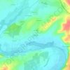 Rouhénac topographic map, elevation, terrain