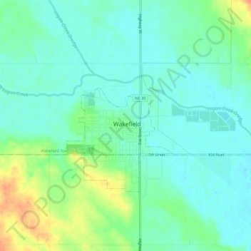 Saint Johns Trailer Court topographic map, elevation, terrain