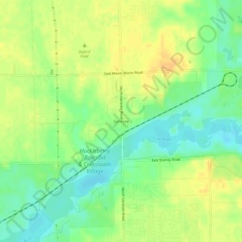 Genesee topographic map, elevation, terrain