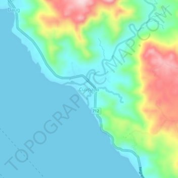 Culipapa topographic map, elevation, terrain