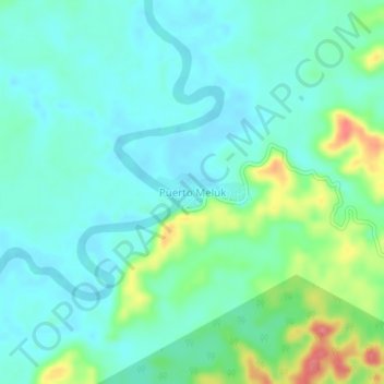 Puerto Meluk topographic map, elevation, terrain