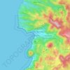 Soufrière topographic map, elevation, terrain