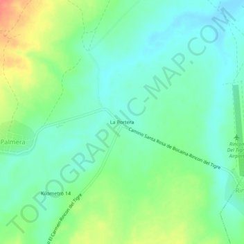 La Portera topographic map, elevation, terrain