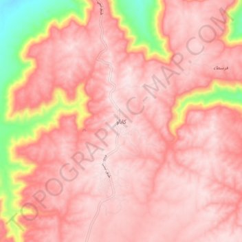Kabaw topographic map, elevation, terrain