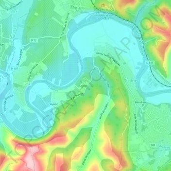 Salapissou topographic map, elevation, terrain