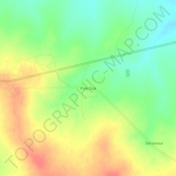 Pala Oua topographic map, elevation, terrain