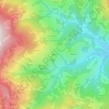 Mahala topographic map, elevation, terrain