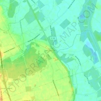 Saint-Christophe topographic map, elevation, terrain