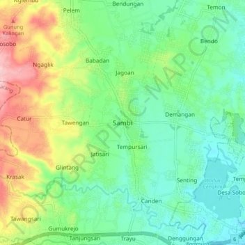 Sambi topographic map, elevation, terrain