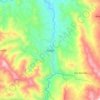 Andes topographic map, elevation, terrain