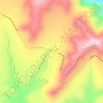Hadnet topographic map, elevation, terrain