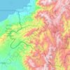 Cordillera del Huato topographic map, elevation, terrain