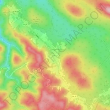 Jezerce topographic map, elevation, terrain