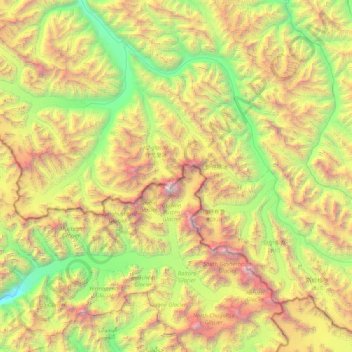 Baltoro Muztagh topographic map, elevation, terrain
