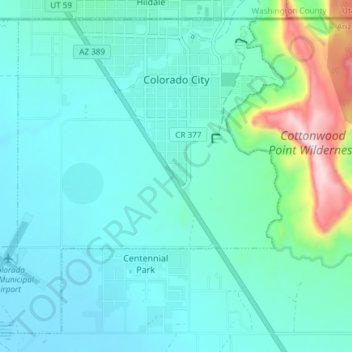 Colorado City topographic map, elevation, terrain