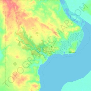 Dillingham topographic map, elevation, terrain