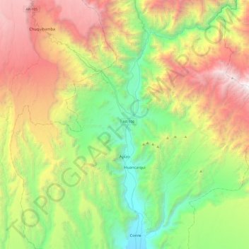 Aplao topographic map, elevation, terrain