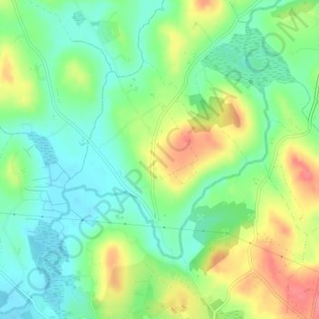 Cleffin topographic map, elevation, terrain