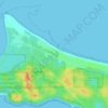 Island Beach topographic map, elevation, terrain