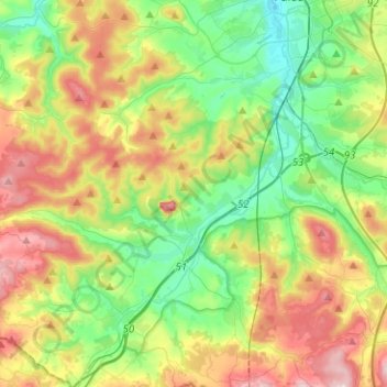 Neuhof topographic map, elevation, terrain