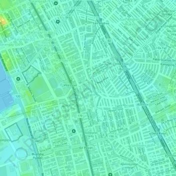 Barangay 730 topographic map, elevation, terrain