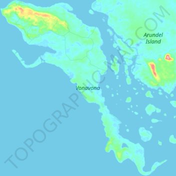 Vonavona topographic map, elevation, terrain