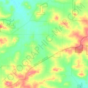 Wardering topographic map, elevation, terrain