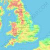 Inglaterra topographic map, elevation, terrain