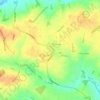 Ridgewell topographic map, elevation, terrain