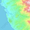 Casma topographic map, elevation, terrain