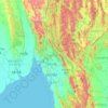 Kayin State topographic map, elevation, terrain