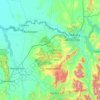 Shire of Indigo topographic map, elevation, terrain