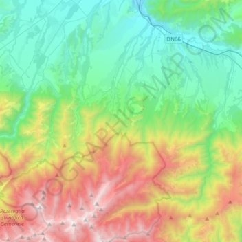 Sălașu de Sus topographic map, elevation, terrain