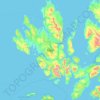 Île de Skye topographic map, elevation, terrain