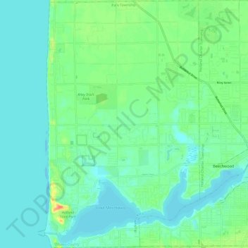 Park Township topographic map, elevation, terrain