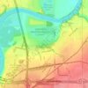 Clover Bar topographic map, elevation, terrain