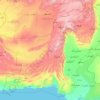 Balochistan topographic map, elevation, terrain