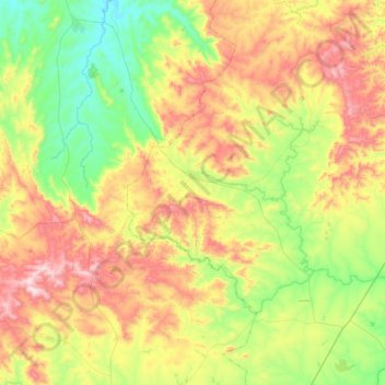 Hidrolina topographic map, elevation, terrain