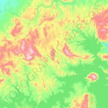 Campinaçu topographic map, elevation, terrain