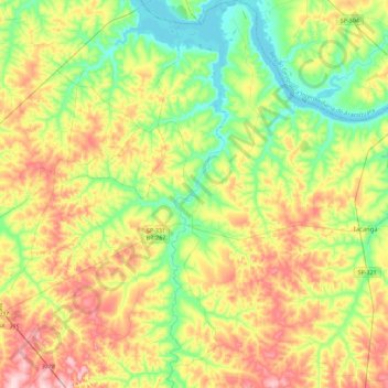 Reginópolis topographic map, elevation, terrain