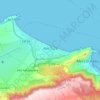 Ain El Turk topographic map, elevation, terrain