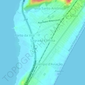 Sagrada Família topographic map, elevation, terrain