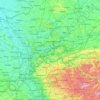 Ruhr area topographic map, elevation, terrain