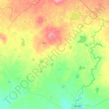 Dundonnell topographic map, elevation, terrain