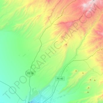 Ciudad Nueva topographic map, elevation, terrain