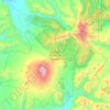 Conguillío National Park topographic map, elevation, terrain