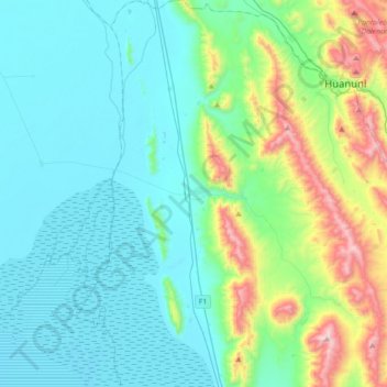 Municipio Poopó topographic map, elevation, terrain