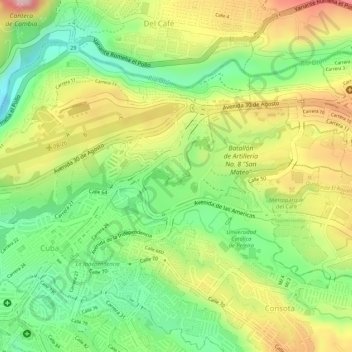 Nueva Esperanza topographic map, elevation, terrain