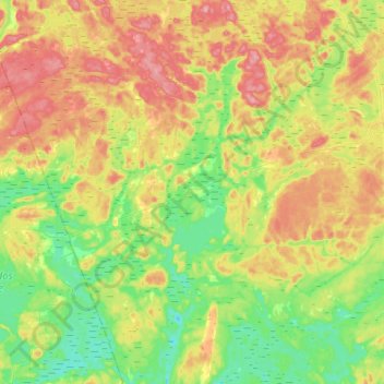 Wollaston topographic map, elevation, terrain