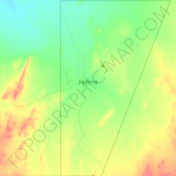 Jigalong topographic map, elevation, terrain